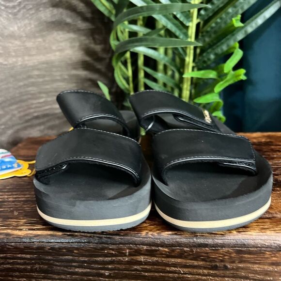 Cobian Women's Dana Rise Synthetic Leather Strap Slides Sandals, Black Sz 8. NWT - Picture 10 of 13